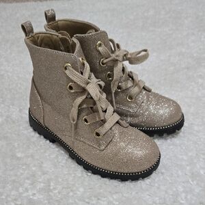 Gold Glitter Booties Size 12